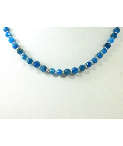 Apatite necklace 8 mm facet