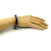 Synthetic shungite bracelet, lapis lazuli