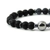 Agate crackleur bracelet, Shungite, Hematite