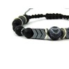 Shambhala bracelet Agate crackleur, Shungite, Hematite