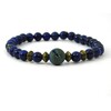 Agate druse bracelet, lapis lazuli