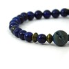 Agate druse bracelet, lapis lazuli