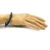 Agate druse bracelet, lapis lazuli