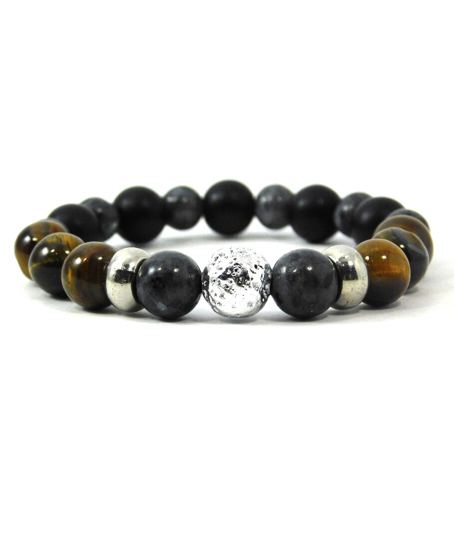 Bracelet Tiger's eye, Labrador, Shungite