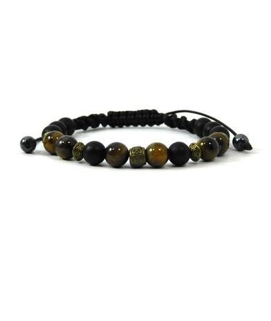 Shambhala bracelet Tiger's eye, Shungite, Hematite