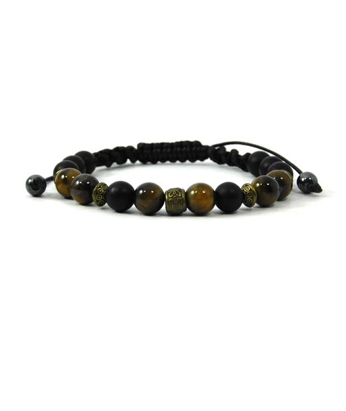 Shambhala bracelet Tiger's eye, Shungite, Hematite