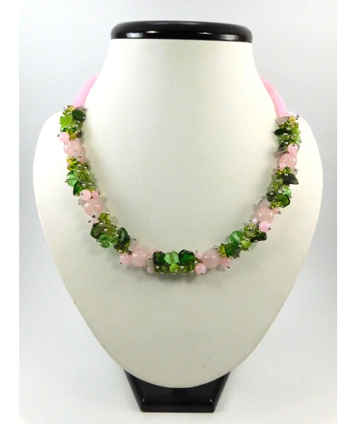 Exclusive rose quartz necklace ("Colors" collection)