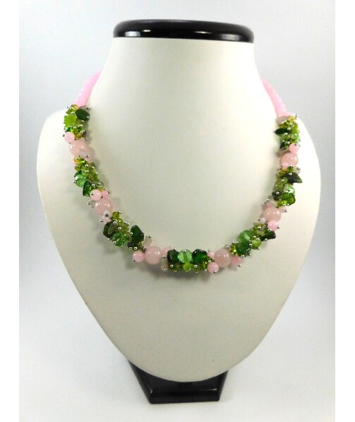 Exclusive rose quartz necklace ("Colors" collection)