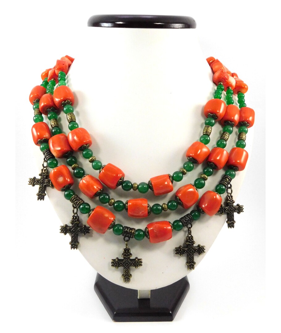 Exclusive necklace "Minerva 3" Coral