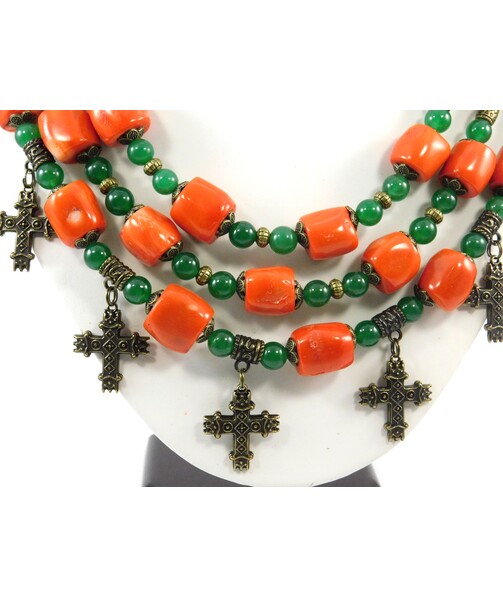 Exclusive necklace "Minerva 3" Coral