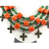 Exclusive necklace &quot;Minerva 3&quot; Coral