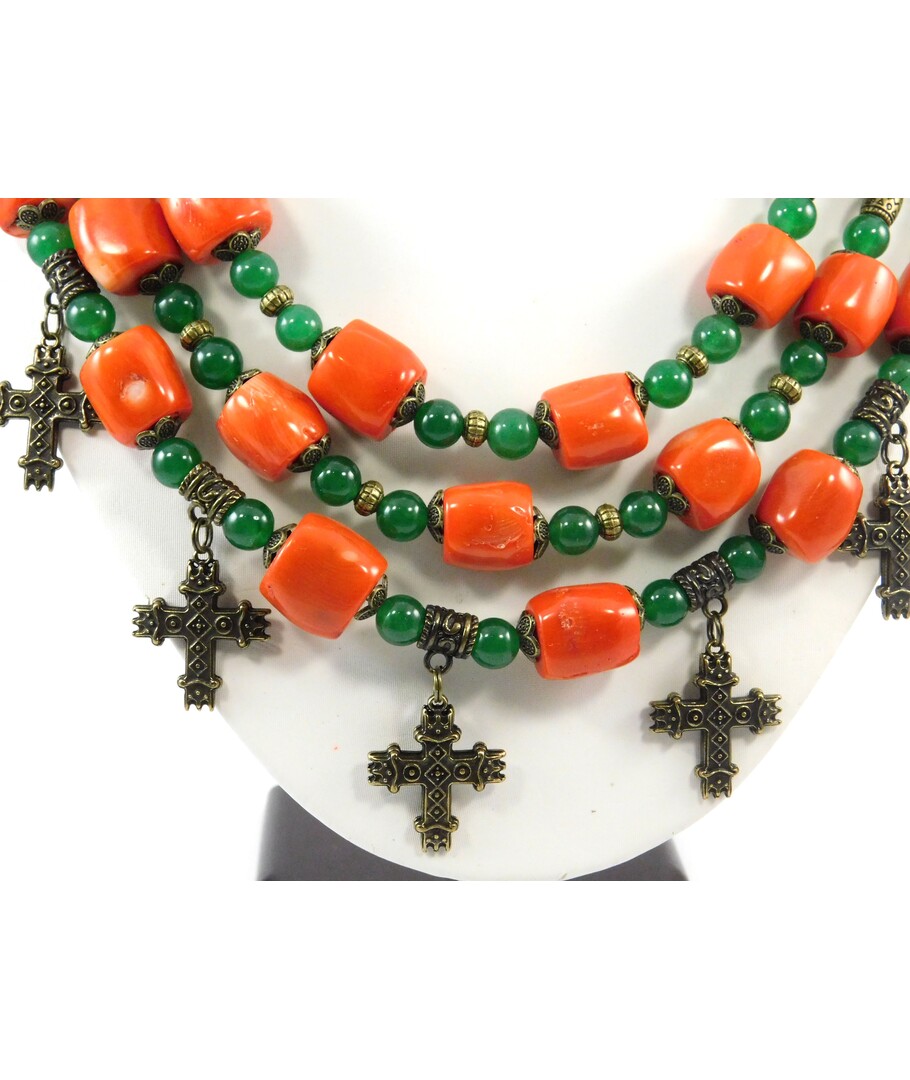 Exclusive necklace "Minerva 3" Coral