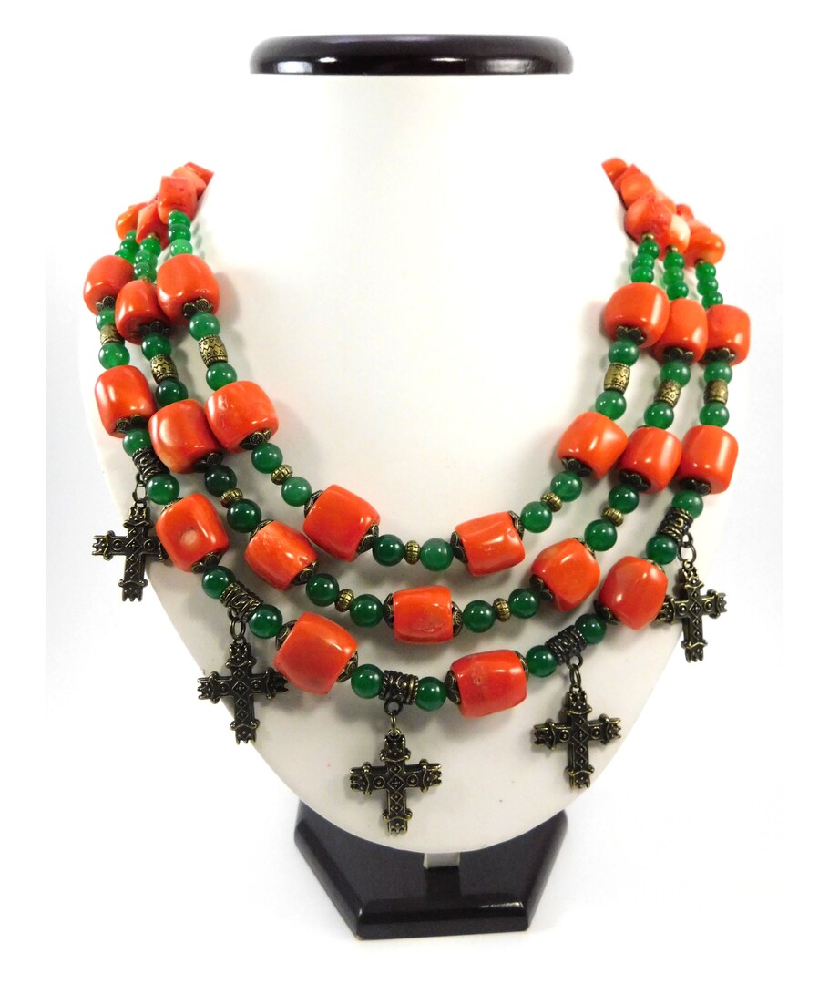 Exclusive necklace "Minerva 3" Coral