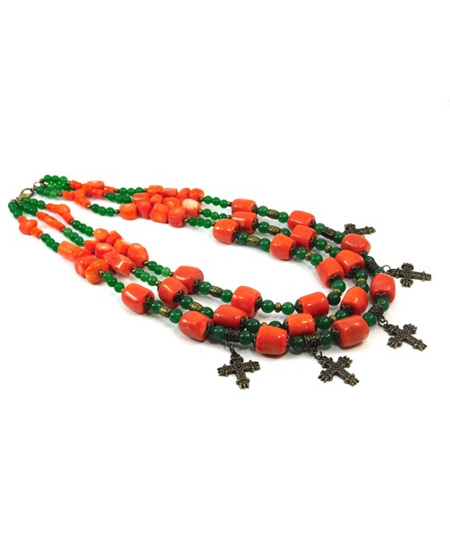 Exclusive necklace "Minerva 3" Coral