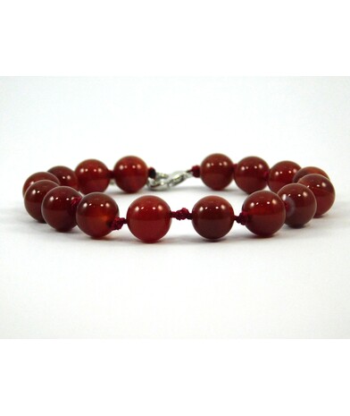 Exclusive carnelian sphere bracelet