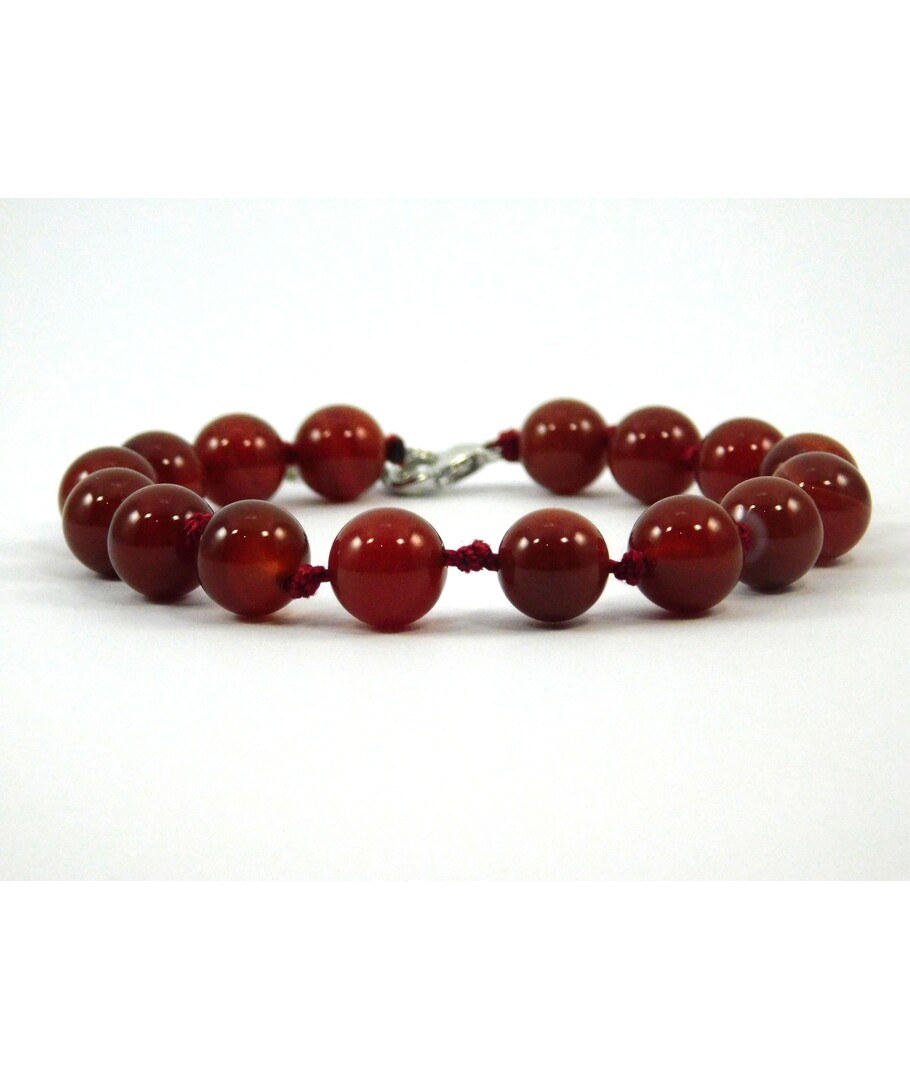 Exclusive carnelian sphere bracelet