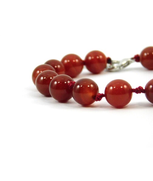 Exclusive carnelian sphere bracelet