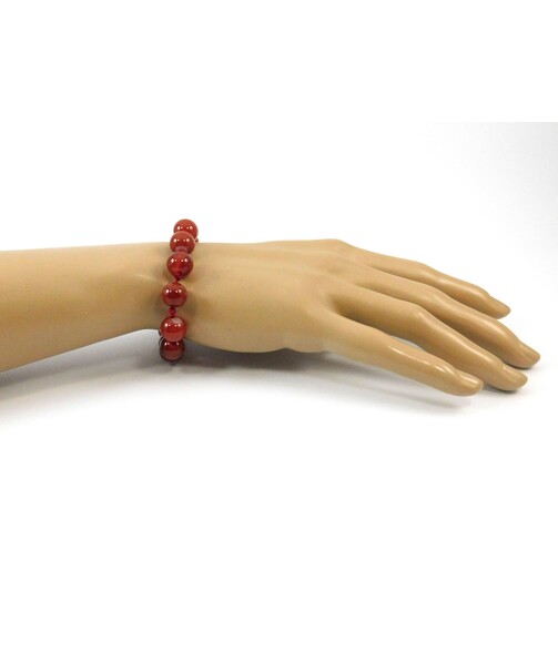 Exclusive carnelian sphere bracelet