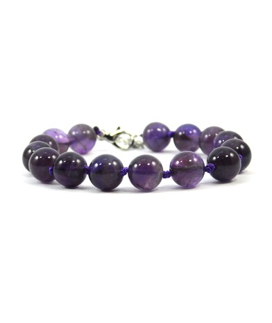 Amethyst sphere bracelet