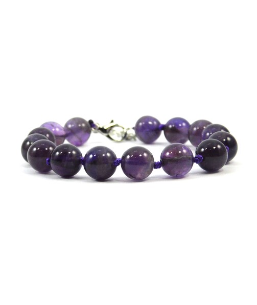 Amethyst sphere bracelet