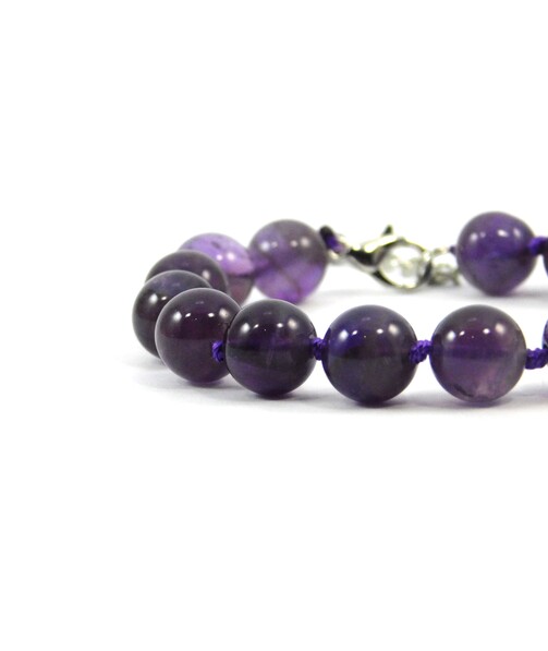 Amethyst sphere bracelet