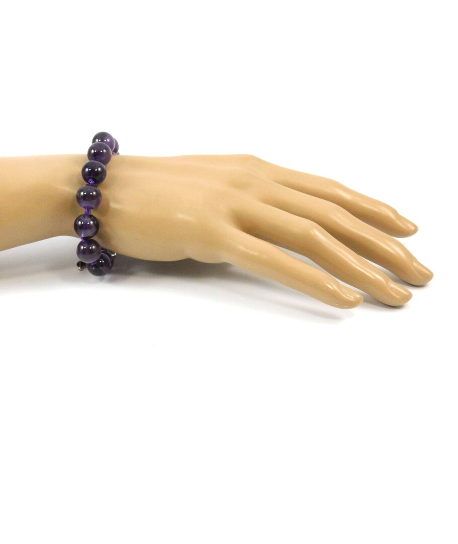 Amethyst sphere bracelet