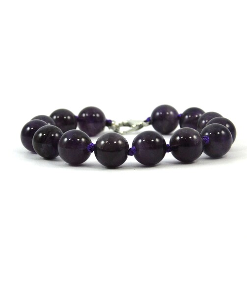 Amethyst sphere bracelet