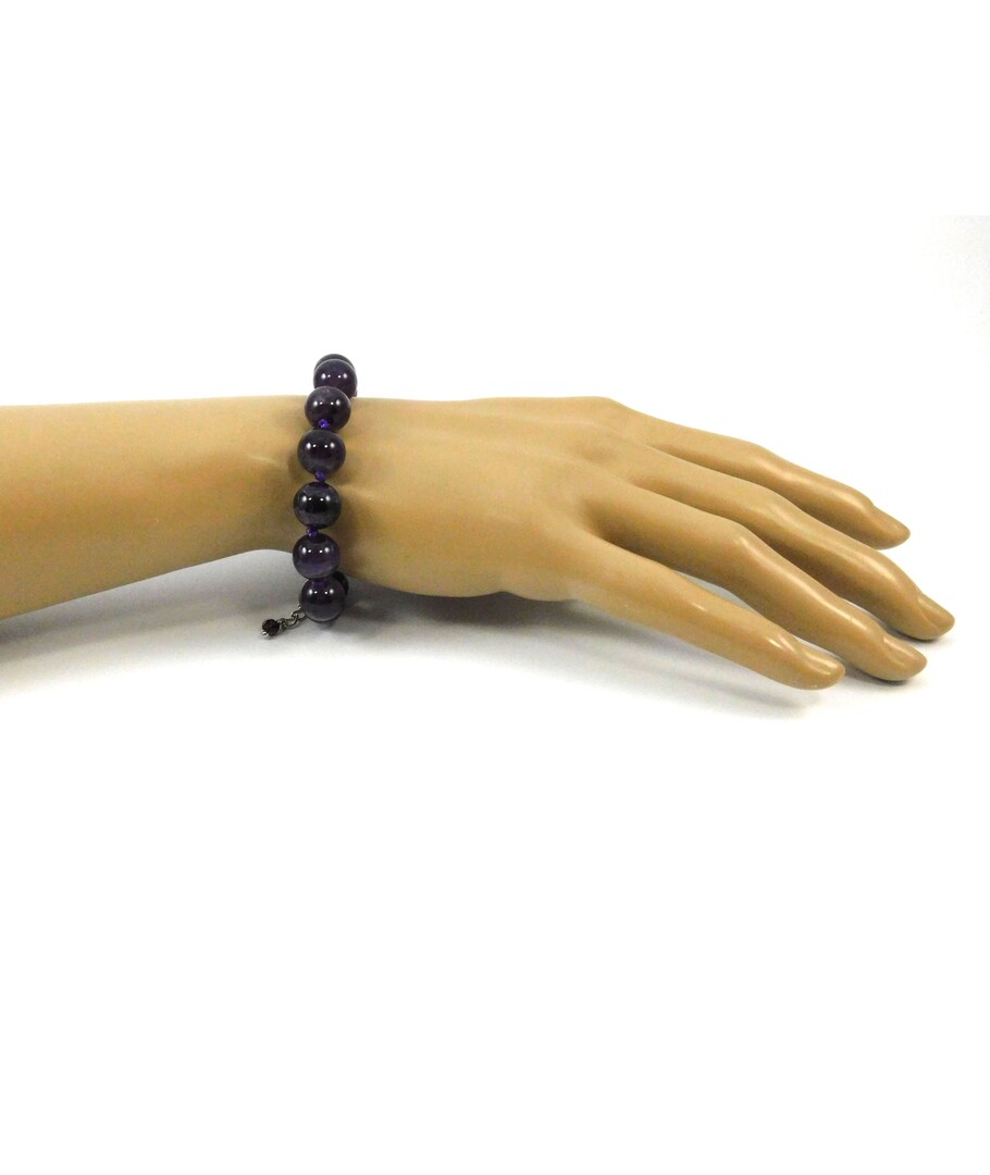 Amethyst sphere bracelet