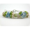 Bracelet &quot;Summer Flowers&quot; Morganite, Chrysolite, Rose Quartz, Moonstone