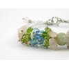 Bracelet &quot;Summer Flowers&quot; Morganite, Chrysolite, Rose Quartz, Moonstone