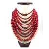 Exclusive necklace &quot;Nine row 2&quot; Coral