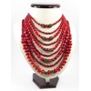 Exclusive necklace &quot;Nine row 2&quot; Coral