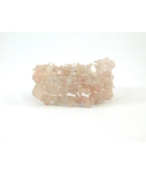 Exclusive bracelet Pink quartz crumb