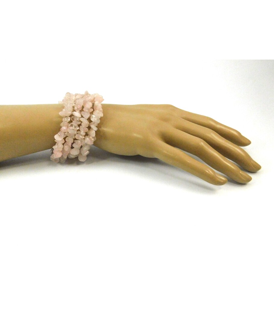 Exclusive bracelet Pink quartz crumb