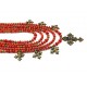 Эксклюзивное ожерелье "Бронзовый сокровище" Коралл