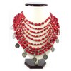 Exclusive coral nine-string necklace