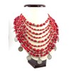 Exclusive coral nine-string necklace