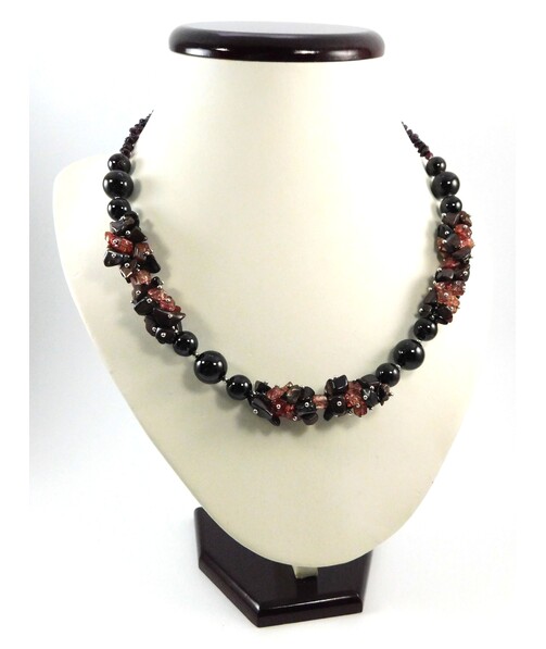 Exclusive necklace "Port wine" Garnet