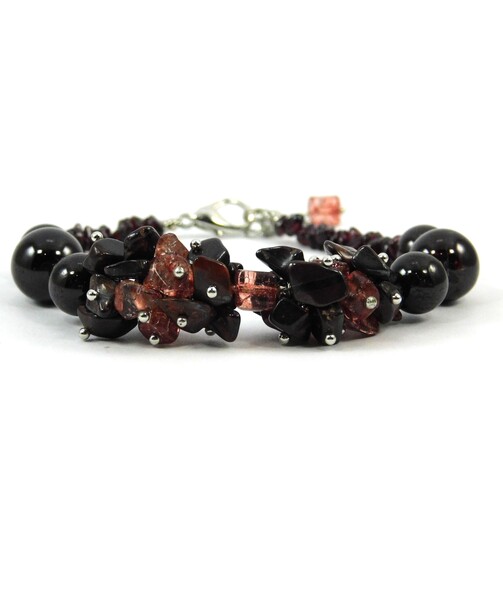 Exclusive bracelet "Port wine", Pomegranate