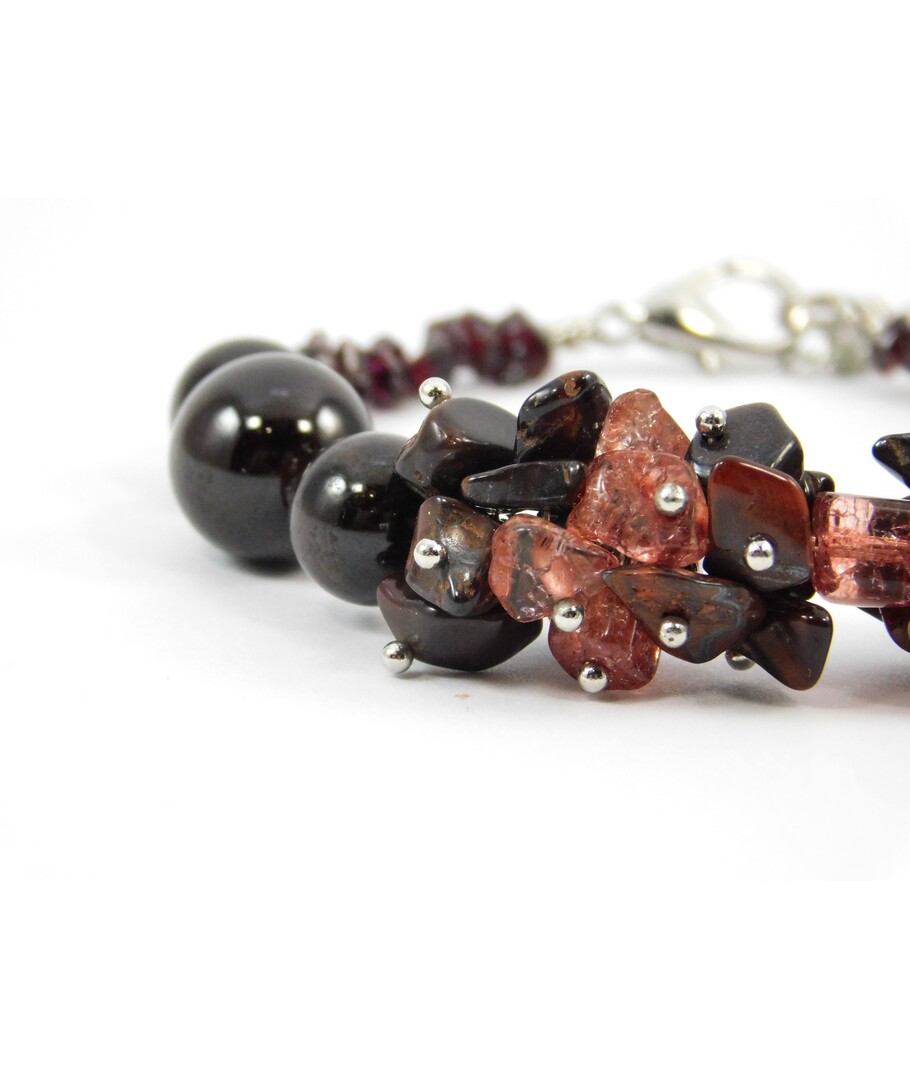 Exclusive bracelet "Port wine", Pomegranate