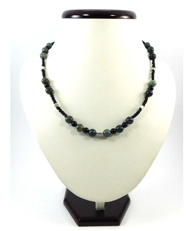 Exclusive men's necklace Jasper, Agate