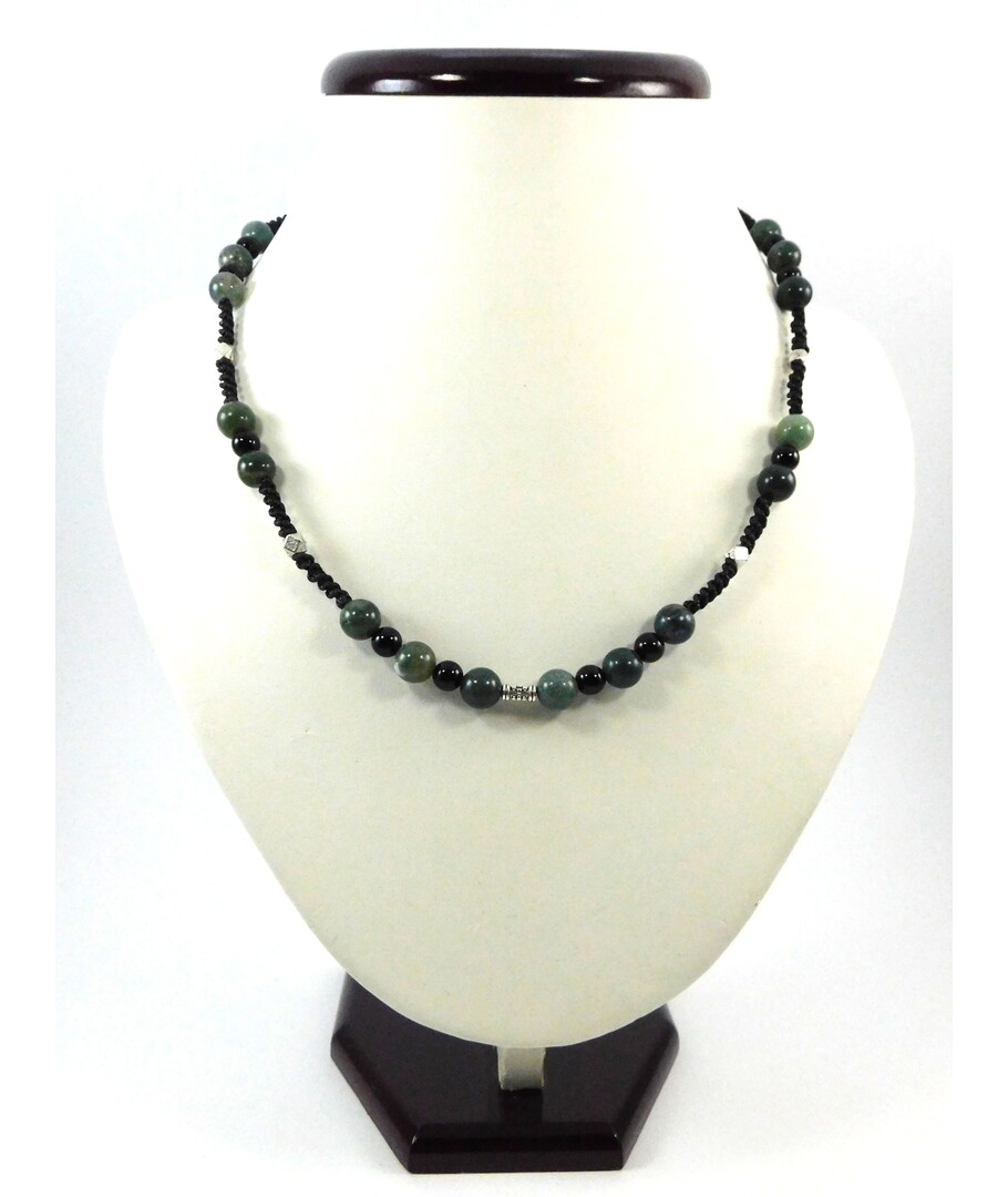 Exclusive men's necklace Jasper, Agate