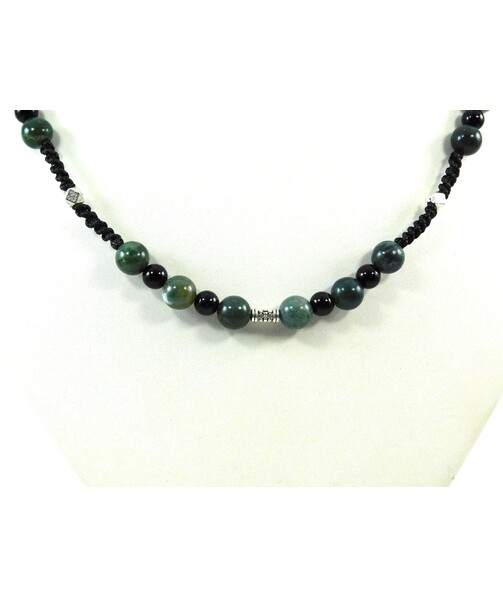 Exclusive men's necklace Jasper, Agate