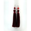 Exclusive ombre Coral tassel earrings