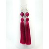 Exclusive Agate tassel earrings