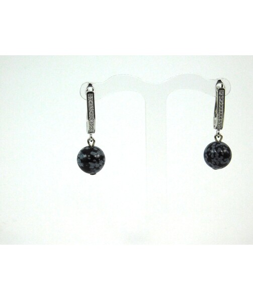 Exclusive obsidian earrings