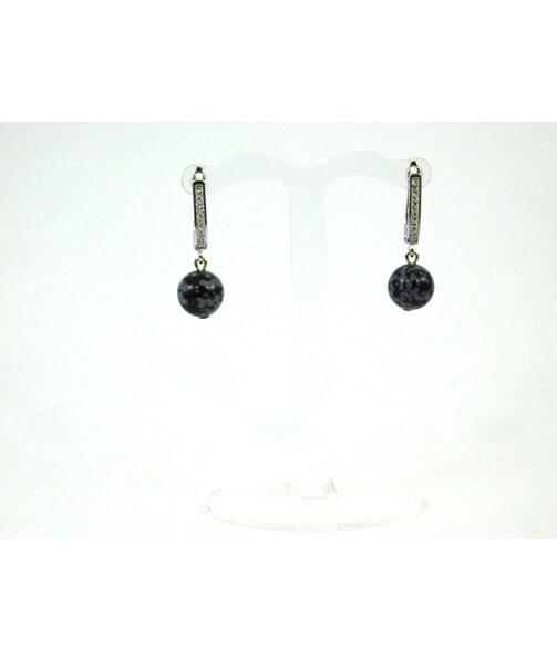 Exclusive obsidian earrings