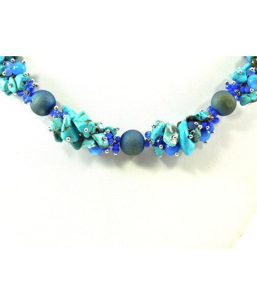 Exclusive Agate necklace "Constellation" ("Colors" Collection)