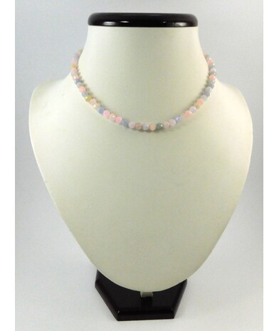 Morganite faceted necklace