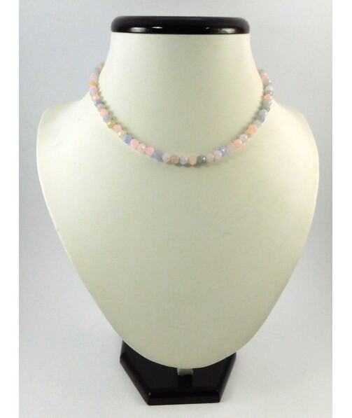 Morganite faceted necklace